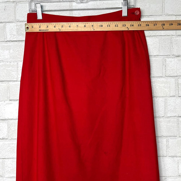 Pendleton 10 Matching 2-Piece 100% Wool Suit Set Blazer A-Line Skirt Jacket Red - Picture 13 of 14
